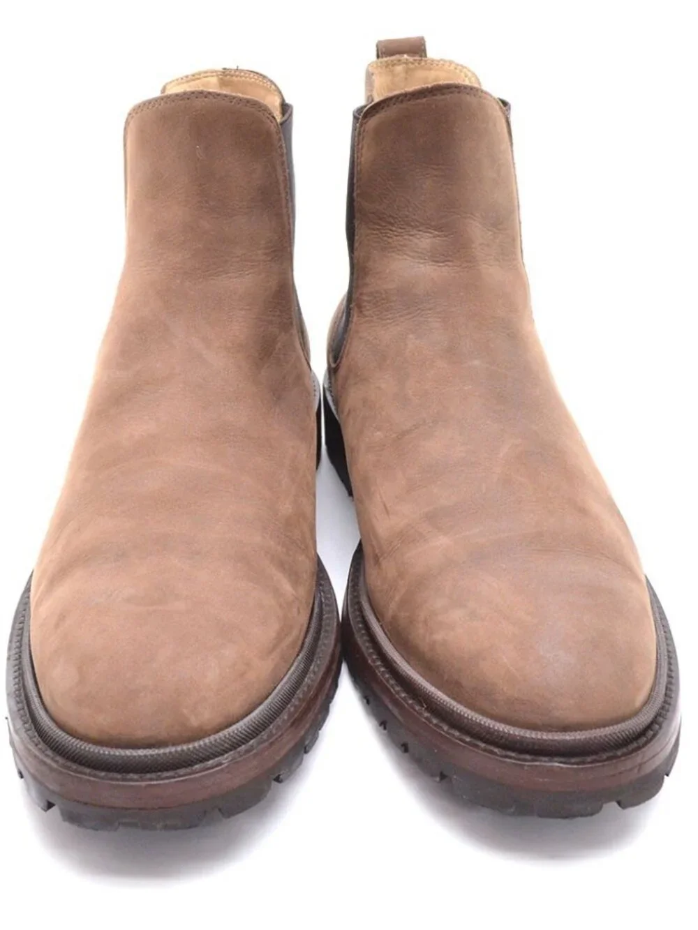 Men Koio Fermo Handmade Brown Suede Chelsea Boots 43